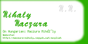 mihaly maczura business card